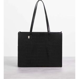 Beis work tote brand new in black croc. In packaging.